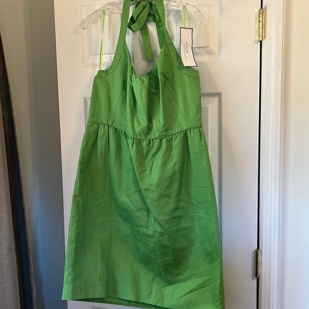 J.Crew kelly green halter sundress Sz. 16